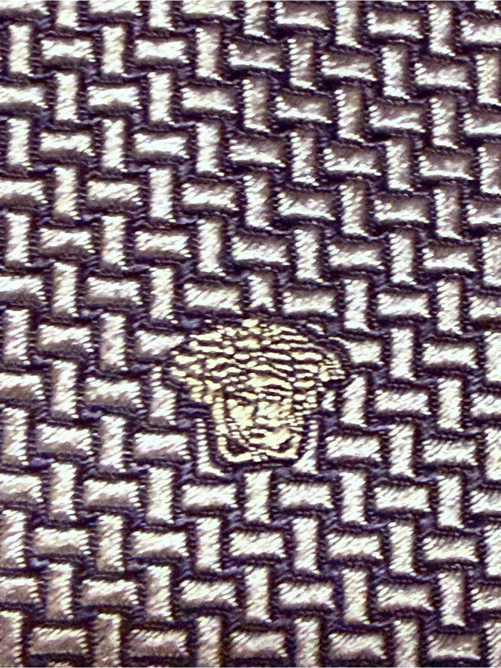 Versace Men’s Silk Black & Gold Medusa Pattern Tie #Versace #Italy